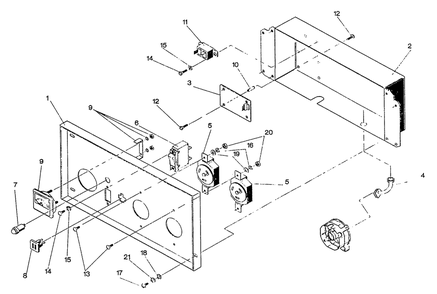 Control Panel Diagram and Parts List for 0486-0-GN3,800  Briggs and Stratton Generator